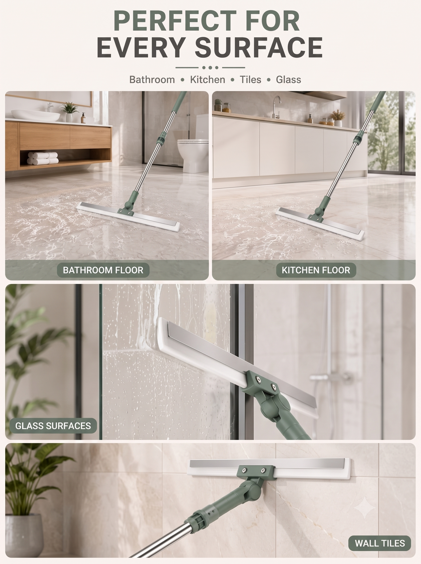 3-in-1 Magic Broom - Multipurpose Sweeper, Wiper & Scrubber
